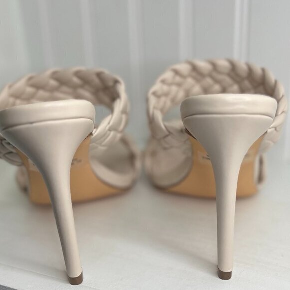 Lulu's Kakee Light Nude Woven High Heel Sandals Size 9 - Picture 3 of 7